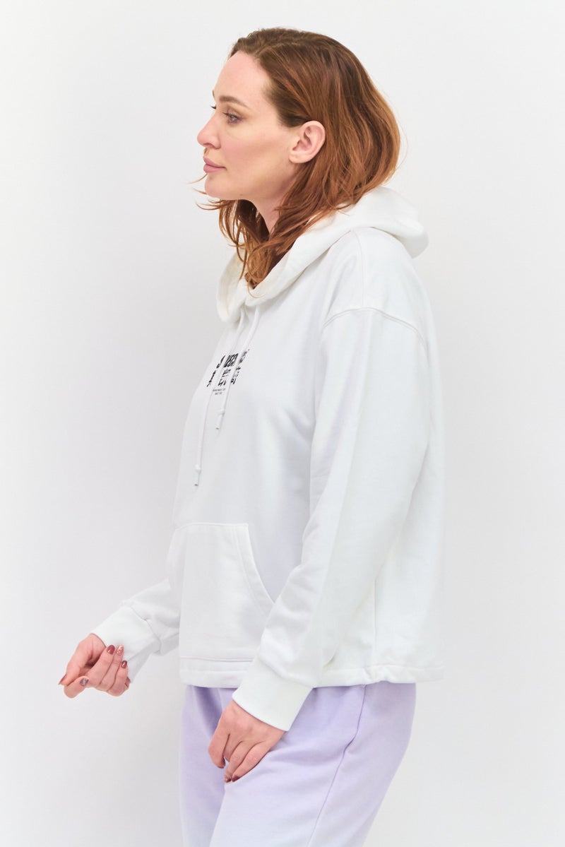 SKECHERS Women Sportswear Fit Long Sleeves Outdoor Sweatshirt, White - Image 2