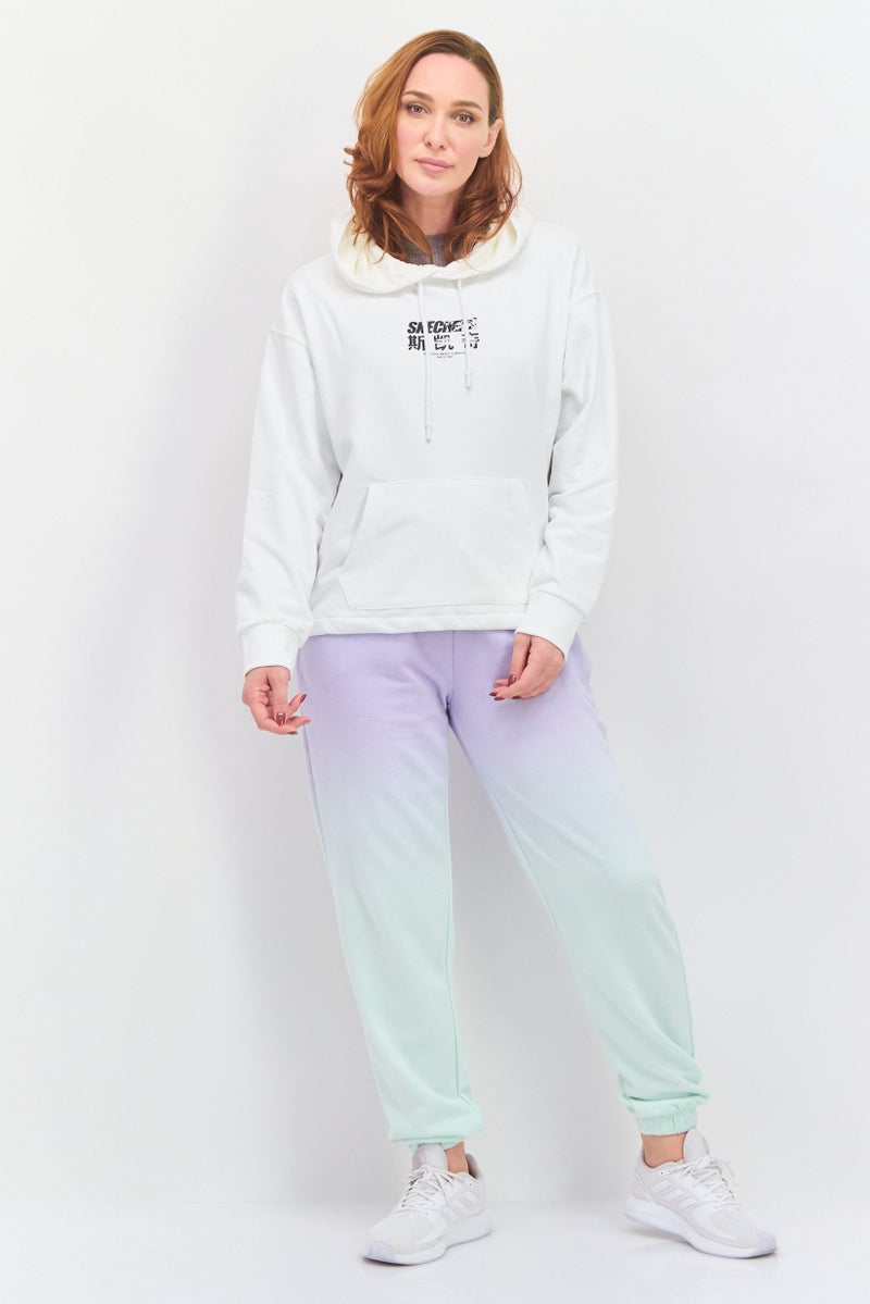 SKECHERS Women Sportswear Fit Long Sleeves Outdoor Sweatshirt, White - Image 3