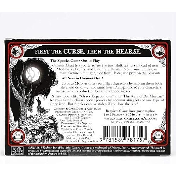 Atlas Games ATG01355 Gloom Unquiet Dead 2nd Edition Card Game Multicoloured - Image 3