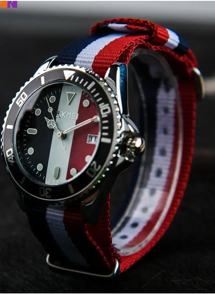 SKMEI - SKMEI 9133 Multi Colors Dial Multi Colors Nylon Strap - Image 1