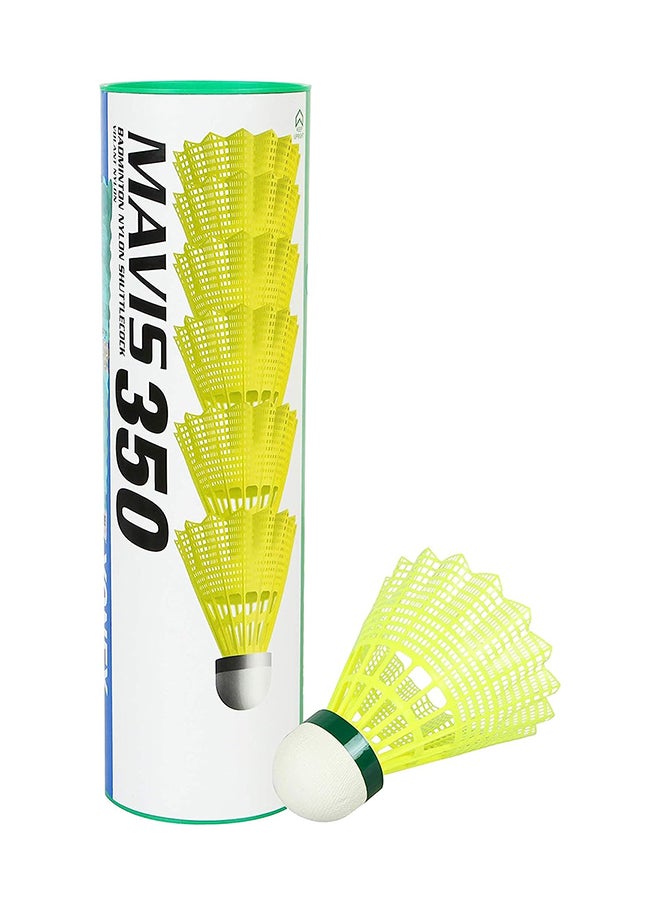 Yonex Yonex Mavis 350 Nylon Badminton Shuttlecocks (Yellow, Slow Speed) - Durable, High-Quality Shuttlecocks for Indoor & Outdoor Play  - Image 1