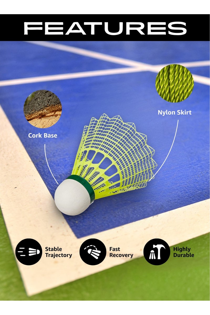 Yonex Mavis 350 Nylon Badminton Shuttlecocks (Yellow, Slow Speed) - Pack of 6, Durable, High-Quality Shuttlecocks for Indoor & Outdoor Play - Image 2