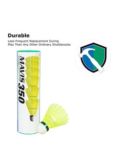 Yonex Yonex Mavis 350 Nylon Badminton Shuttlecocks (Yellow, Slow Speed) - Durable, High-Quality Shuttlecocks for Indoor & Outdoor Play  - Image 5