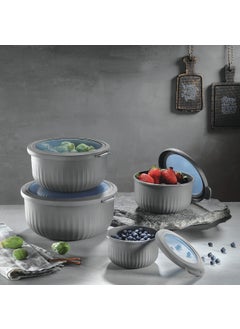 vip ahmet VİP AHMET VACUUM FOUR SIZE ROUND STORAGE CONTAINER - GRAY  - Image 1