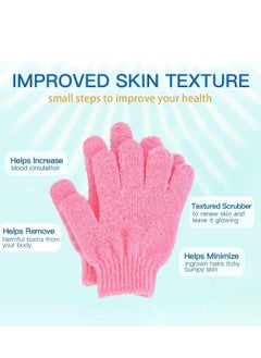 VENDIX 6pcs Exfoliating Gloves - Body Scrub Wash Mitt for Bath & Shower - Exfoliation Bath Glove For Men and Women, bath gloves gives you deep clean and glowing skin  - Image 3