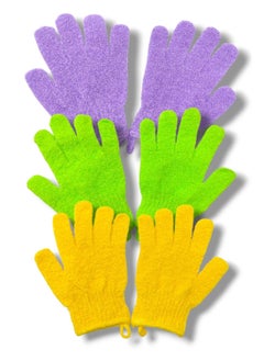 VENDIX 6pcs Exfoliating Gloves - Body Scrub Wash Mitt for Bath & Shower - Exfoliation Bath Glove For Men and Women, bath gloves gives you deep clean and glowing skin  - Image 1