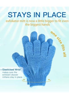 VENDIX 6pcs Exfoliating Gloves - Body Scrub Wash Mitt for Bath & Shower - Exfoliation Bath Glove For Men and Women, bath gloves gives you deep clean and glowing skin  - Image 4