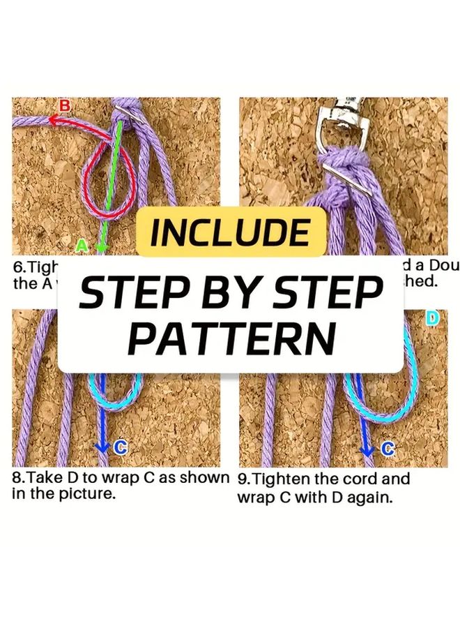 Macrame Star Pendant DIY Kit Brick Red With English Paper Tutorial And Step By Step Instructions - Image 4