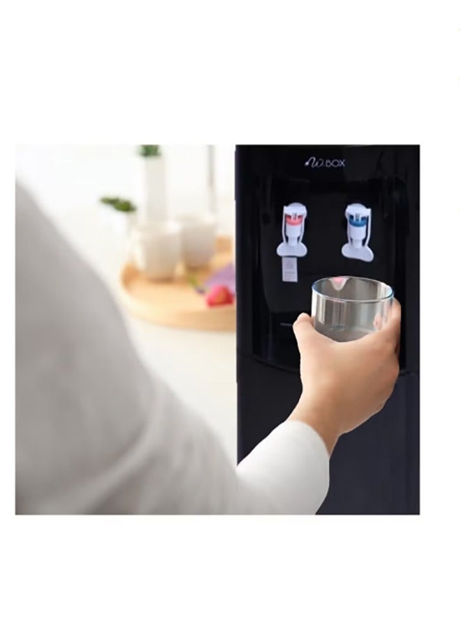 دبليو بوكس موزع مياه بصنبورين - بارد/ساخن - 20 لترًا، أسود | KWD708 - Image 3