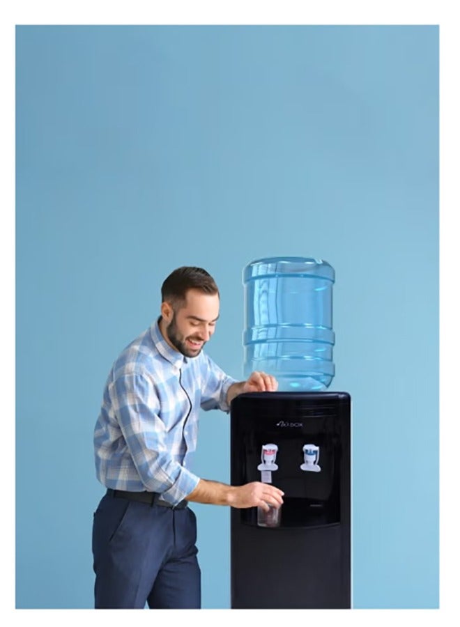 دبليو بوكس موزع مياه بصنبورين - بارد/ساخن - 20 لترًا، أسود | KWD708 - Image 4