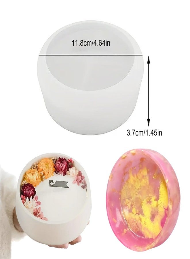 SHOSKY 2Pcs Bowl Silicone Resin Molds, Round Resin Bowls Concrete Mold, Candle Holer, Flower Pot, Jewelry Trinket Container Silicone Molds for Epoxy Resin Casting, Home Decors - Image 3
