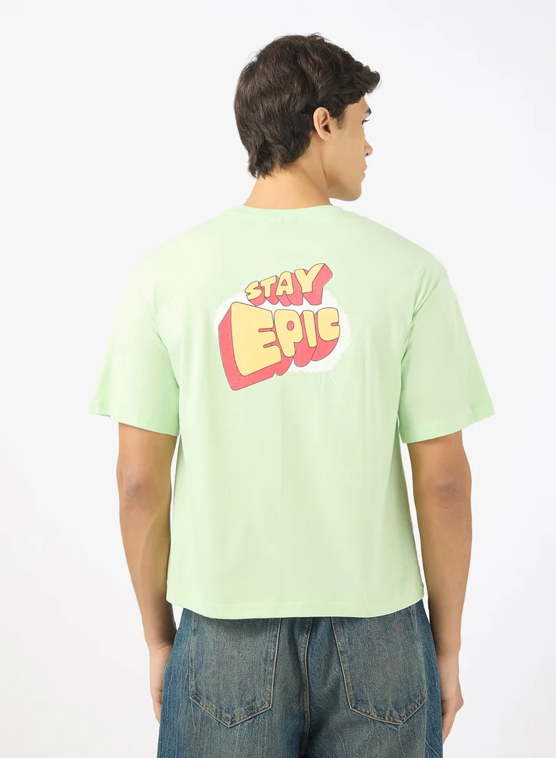 Seventy Five Graphic Oversized Boxy Fit T-Shirt