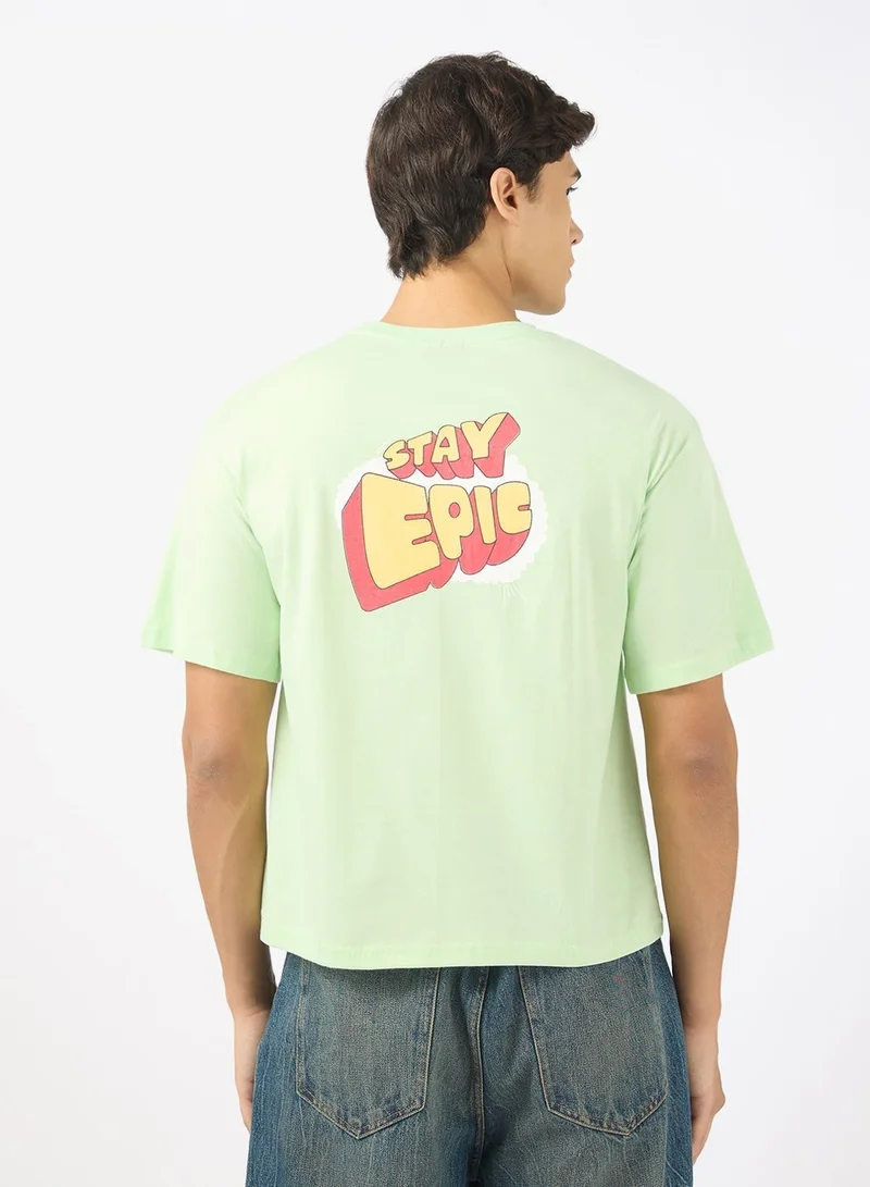 Seventy Five Graphic Oversized Boxy Fit T-Shirt