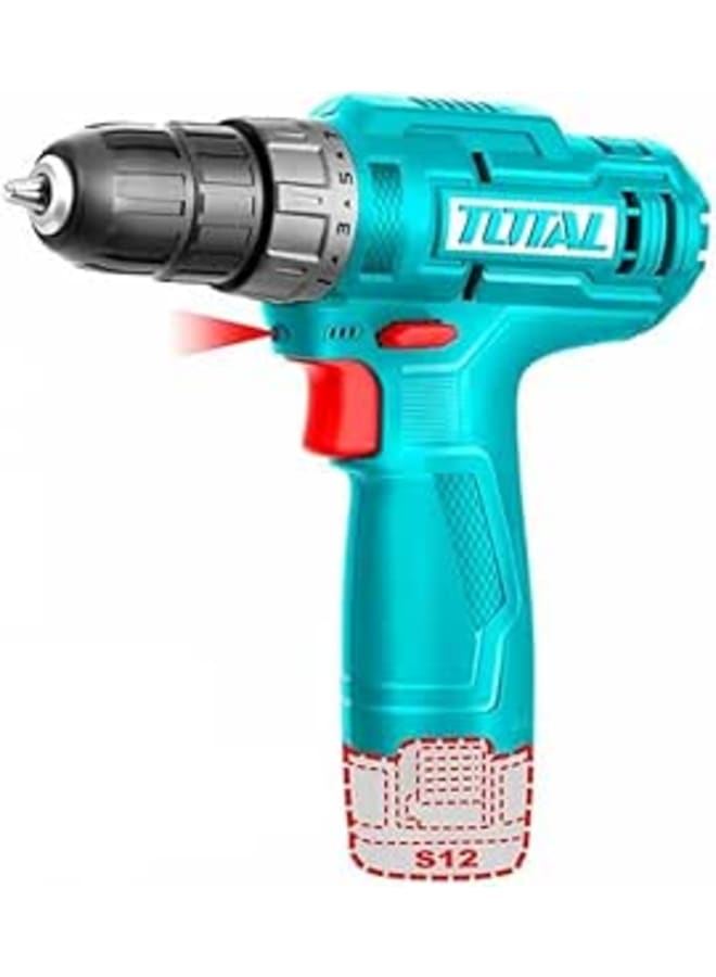 TOTAL 12 DETACHABLE AND CONNECTED DRILL WITHOUT VOLT CHARGER TDLI12428 - TYPE C