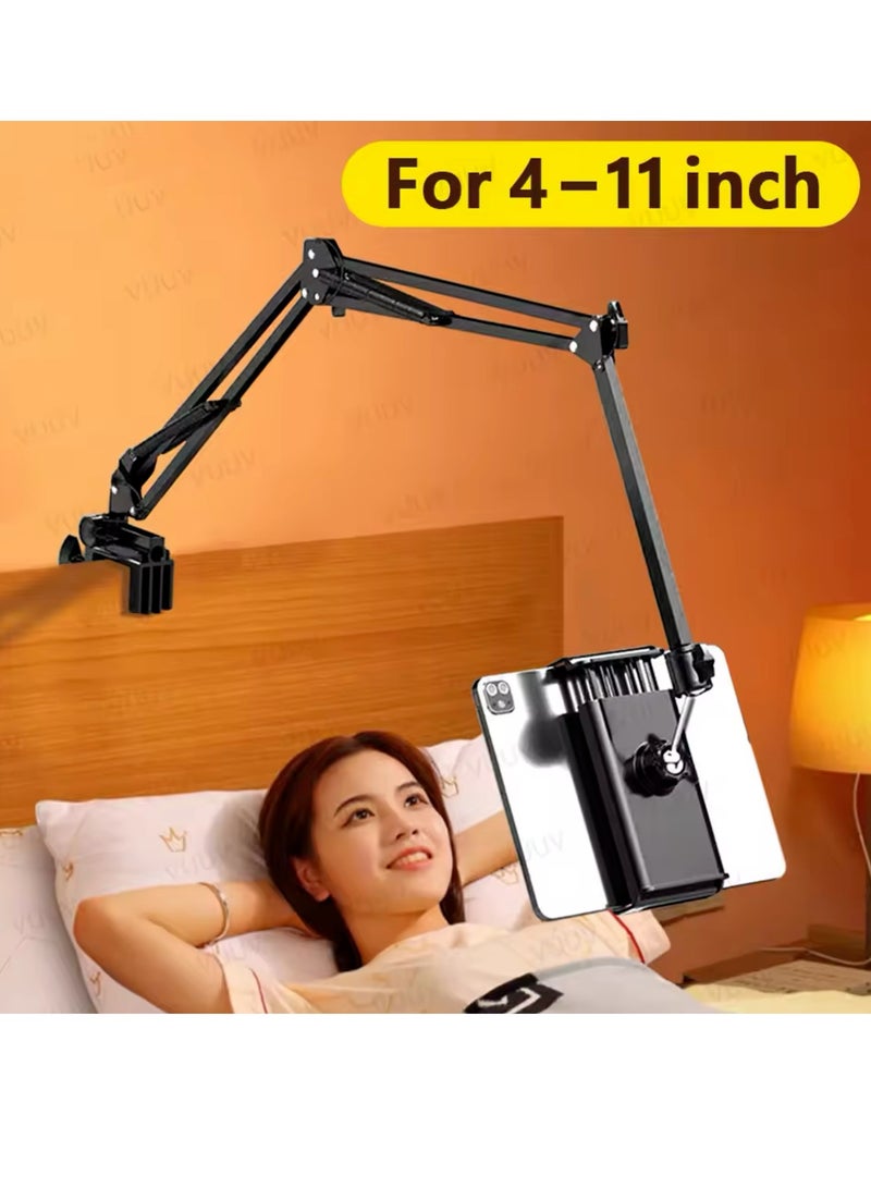 Tablet Holder for Bed 360° Rotating Phone, Mount Desktop Stand for iPad ,Metal Arm For 4.7~11 inch Phone iPad Tablet Stand - Image 1