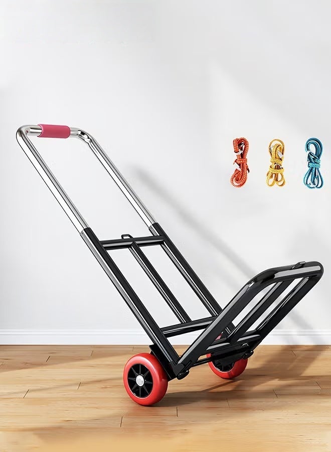 EETU Foldable Hand Truck,Heavy Duty Luggage Trolley Cart With Telescoping Handle And Rubber Wheels,For Luggage,Travel,Auto,Moving And Office Use - Image 1