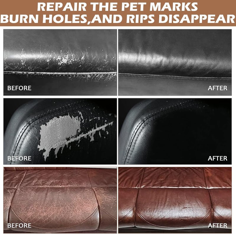 SEISSO 18 Colors Leather Repair Kit - for Furniture Car Seats Couches Sofa Shoes Boat, Leather Dye Filler Paint Restore Scratches Tears Holes, Purses, Jacket, Vinyl Repair Kit Bonded Leather Genuine Italian - Image 5