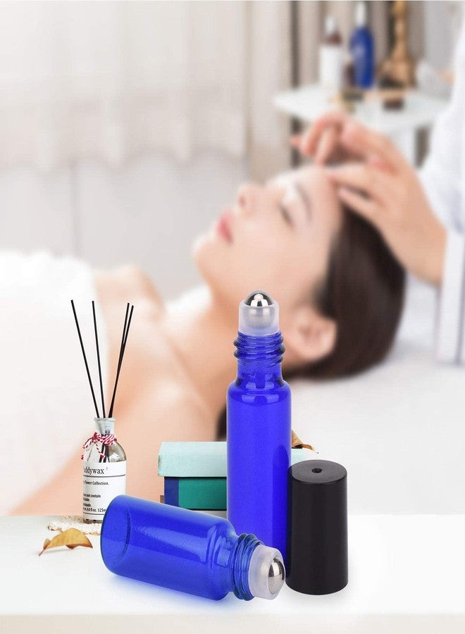Easytle 96 Pack Essential Oil Roller Bottles 5ml Blue Glass, Reusable, Leak-Proof, UV Protection, Travel & Personal Care, 384 Labels, 8 Opener, 16 Funnels, 16 Droppers - Image 3