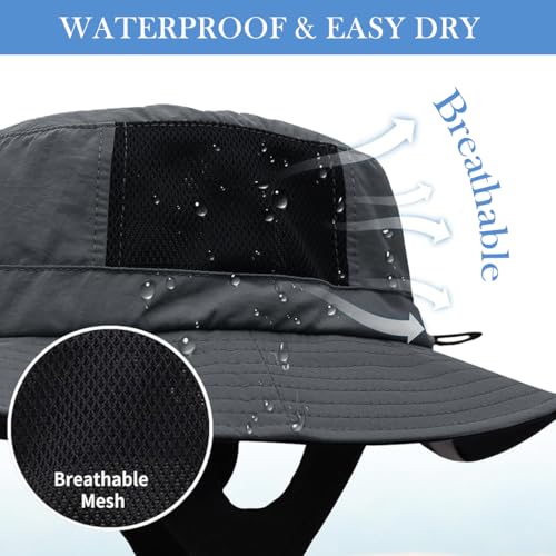 Gustave® UPF 50+ Sun Hat Bucket Hat for Men Women with Breathable Mesh, Quick-Dry Lightweight Design, Adjustable Chin Buckle, Packable for Travel, Surfing, Hiking, Beach, Outdoor Adventures - Image 4