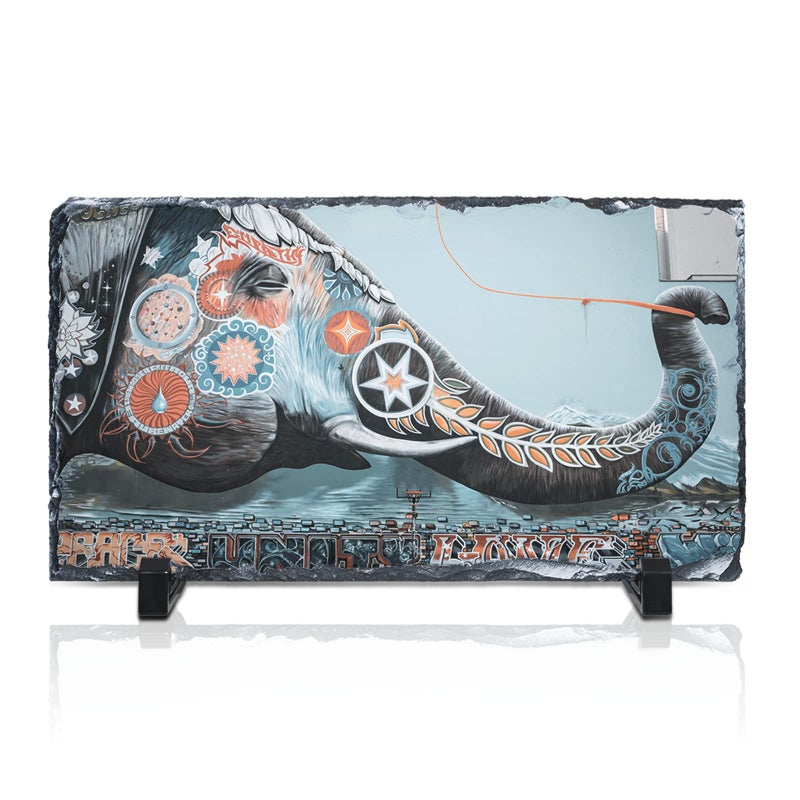 MR.R Sublimation Blank Rectangular Rock Slate Photo Plaque Picture Frame  Customized Photo Frame Novelty For Wedding Birthday Baby Birth (12x22cm) - Image 4