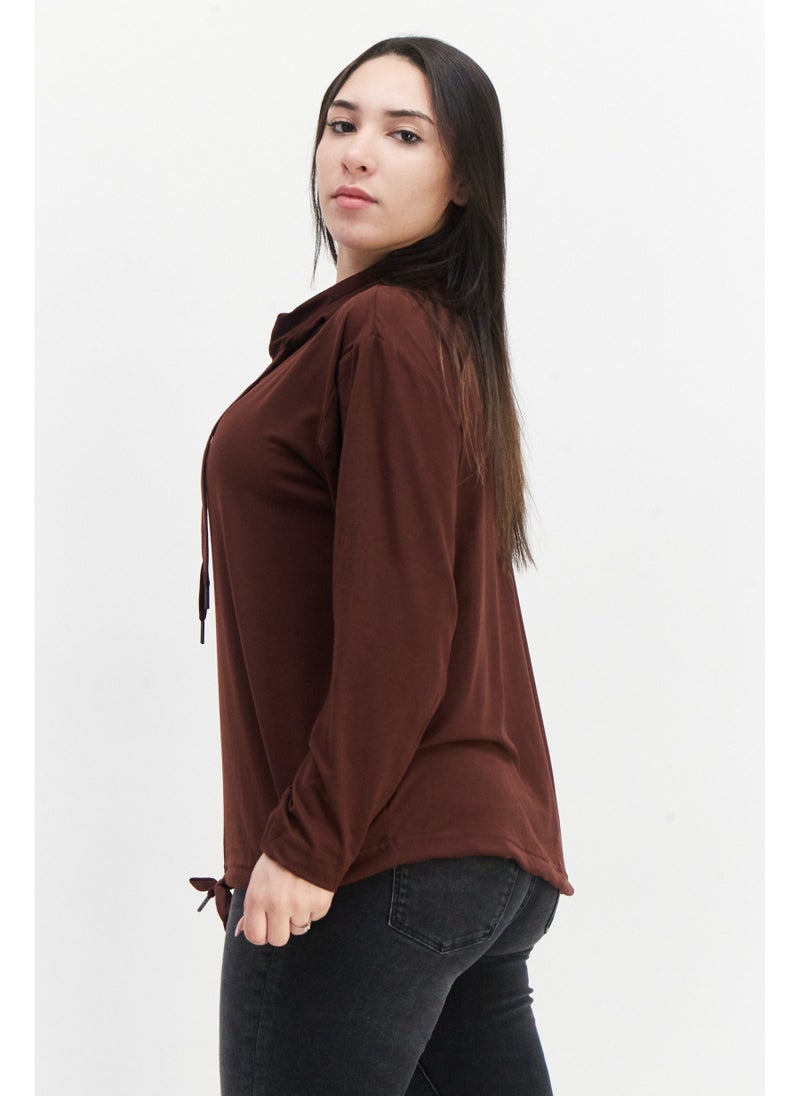 Women Turtle Neck Long Sleeve Solid Sweater, Brown - pzsku/Z4CFFBEF50969FA860E24Z/45/_/1720167517/59cf38af-8520-44d0-a58b-b9ea8b6ba71b