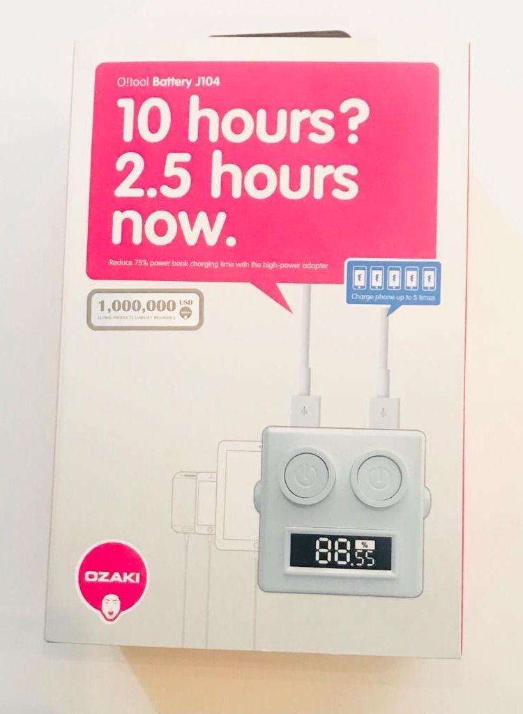 Ozaki باور بانك أوزاكي OT24 بورتين USB مزدوجين 10400mAh - Image 4