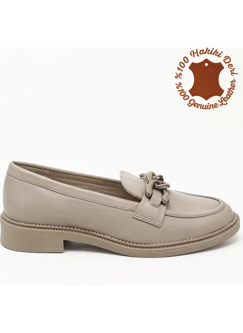 Gönderi(r) Post(R) Gön Genuine Leather Round Toe Loafer Buckled Women's Casual Shoes 24272  - Image 1