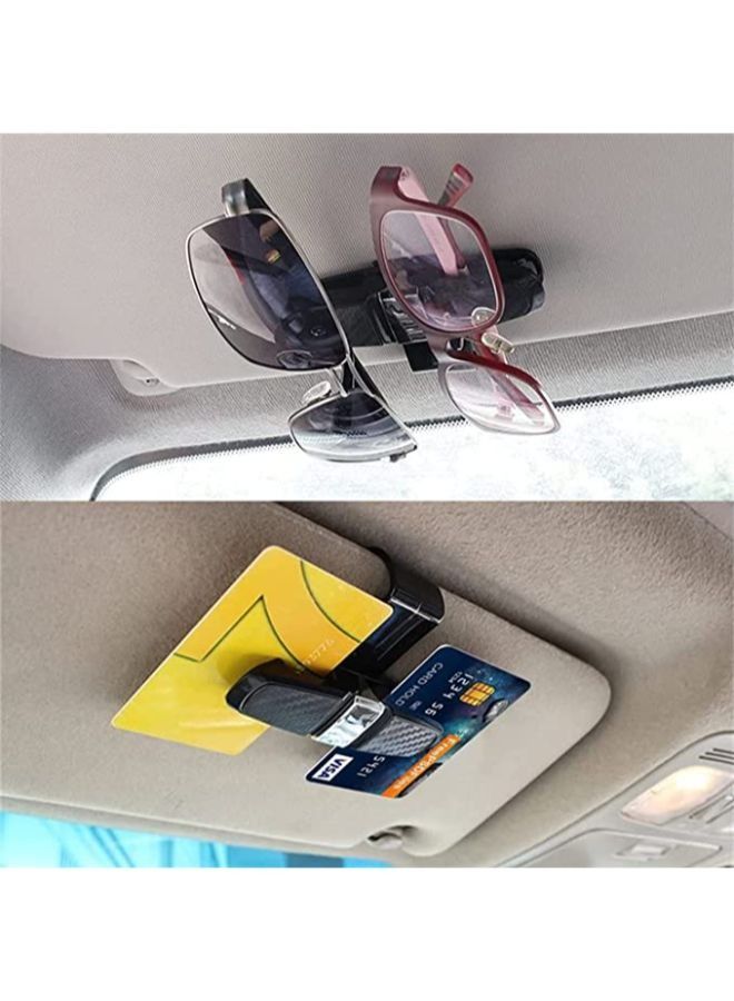 2 Pieces Sun Glasses Holder Clip Hanger for Car Sun Visor Mount Ticket Card Clip Sun Glasses and Eye Glasses Double-End Clip Holder for your Car 180° Rotational Glasses Holder - Image 5