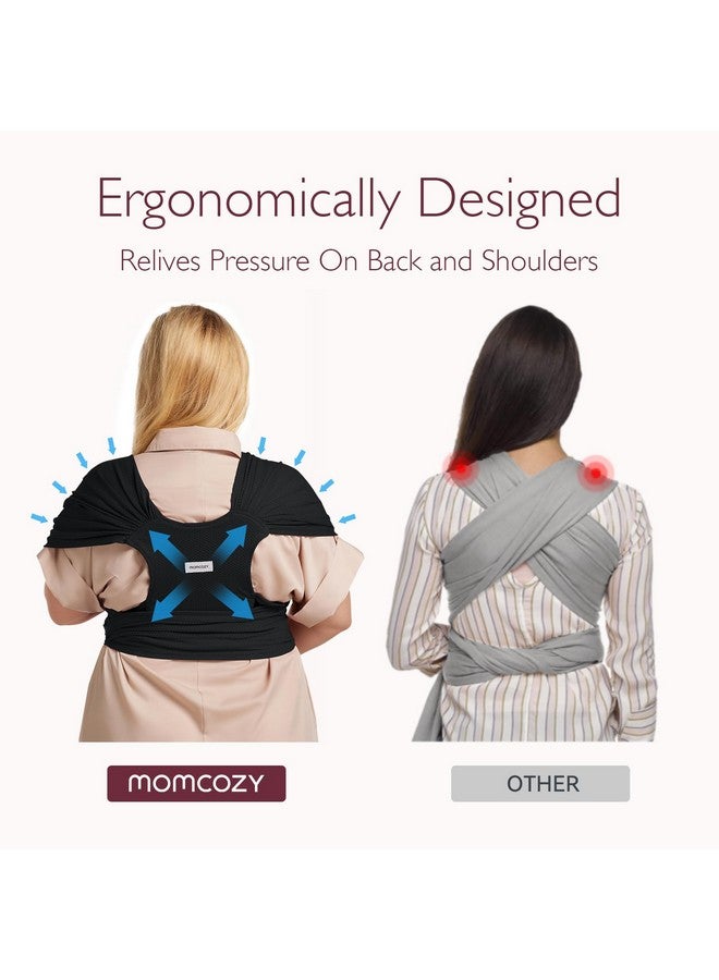 Moby Baby Wrap Carrier Evolution for Newborns to Toddlers (8-33lbs), Infant Sling Carrier, Lightweight & Hands Free Design, Adjustable for All Body Types, Baby Registry Gift (Sea Glass) - Image 4