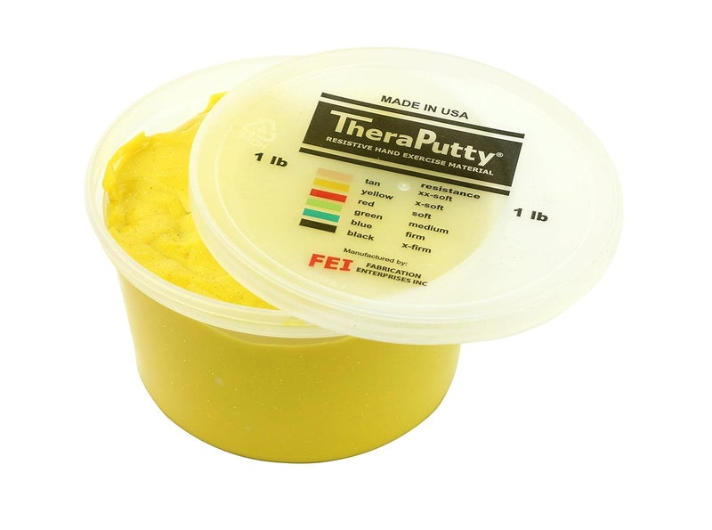 CanDo Sparkle Theraputty - 1 lb - Yellow - X-Soft for Hand Therapy - Image 1