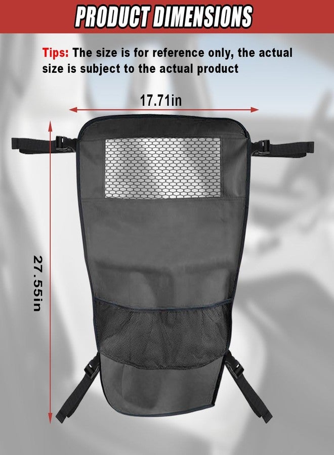 DUSCOKE Dog Car Net Barrier Between Seats - Pet Barrier Vehicle Travel Dog Fence with Mesh Window for Safe Driving - Vehicle Divider Car Backseat Barrier Storage Bag for SUVs and Trucks (Black) - Image 2