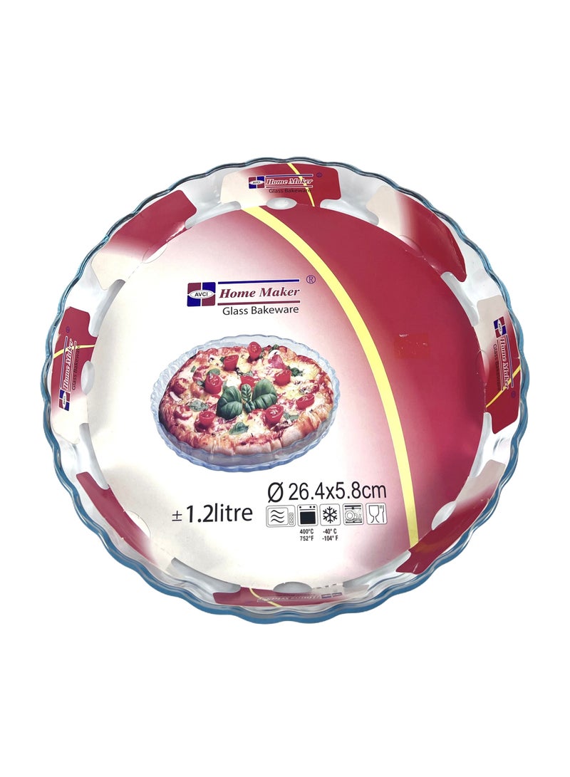 Homemaker Round, Fluted Glass Baking Dish, 1.2 Lt Capacity, 26.4 Cm Diameter, 5.8 Cm Height  - Image 5