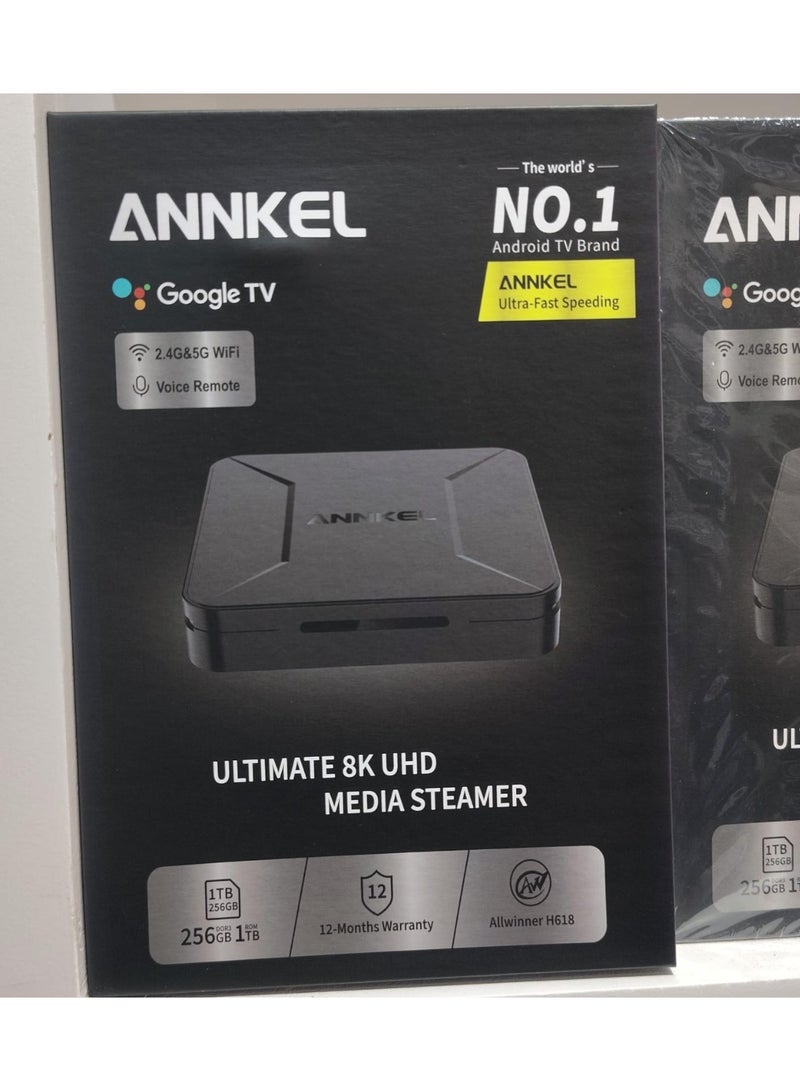 صندوق تلفزيون أندرويد ANNEL Ultimate 12K UHD جهاز بث الوسائط مع جوجل تي في - Image 1