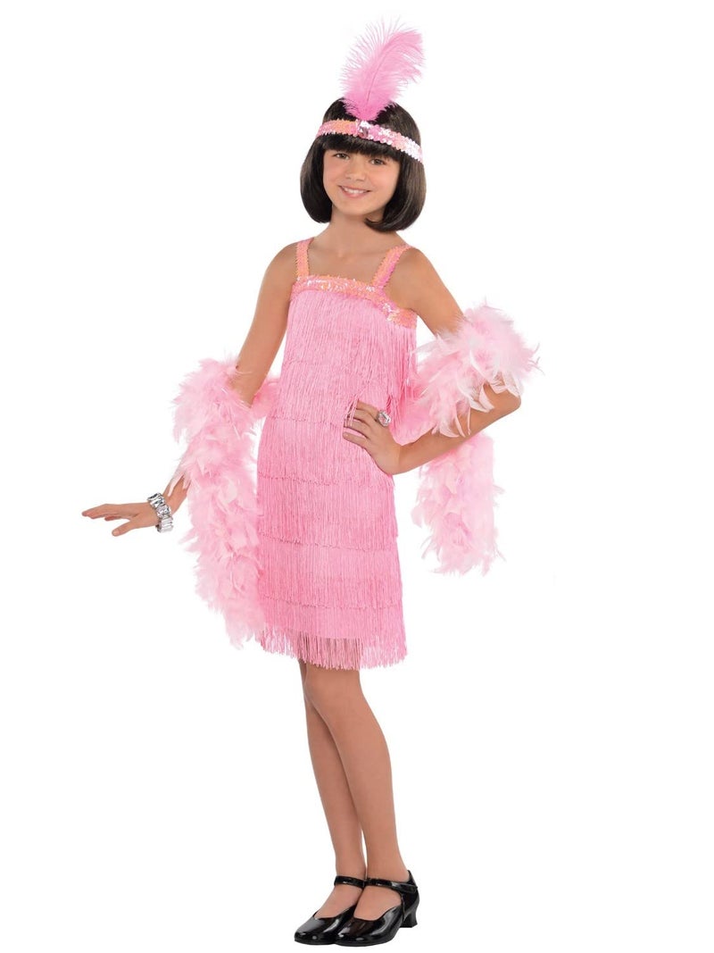 Amscan أمسكان (9902079) زي فلابر وردي جديد للفتيات الصغيرات (6-8 سنوات)