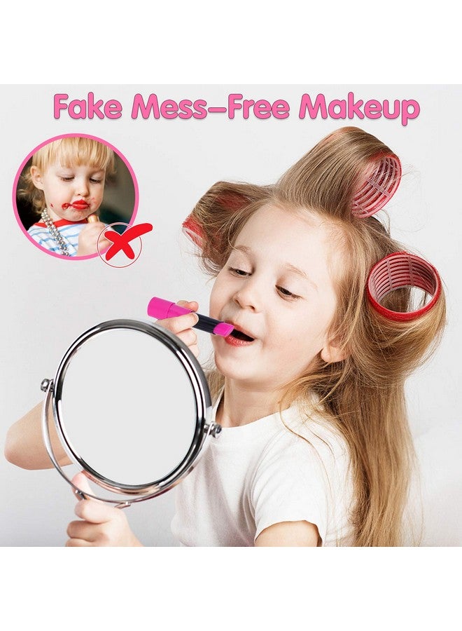 Ginmic GINMIC Kids Makeup Kit - Pretend Play Makeup Set Toys with Pink Princess Purse & Sunglasses for Girls 3-10 Year Old - Including Brushes, Eye Shadows, Lipstick  - Image 5