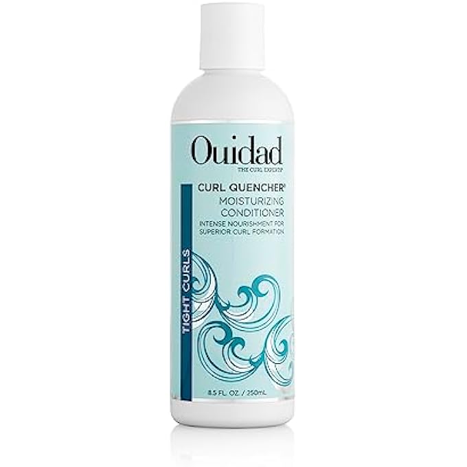 Ouidad CURL QUENCHER MOISTURIZING CONDITIONER - 8.5 FL OZ, CURL DEFINING HAIR CONDITIONER FOR SOFT, NOURISHED & HYDRATED CURLS, HELPS REPAIR DAMAGE, CREAMY DETANGLING CONDITIONER, FOR TIGHT CURLS - Image 1