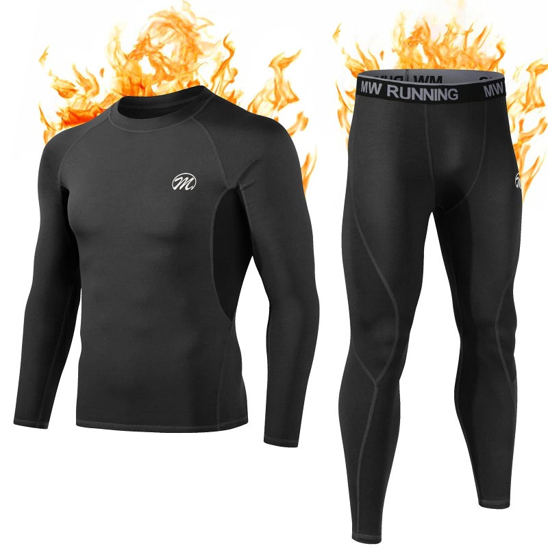 MEETWEE Thermal Underwear for Men, Winter Base Layer Set Tops & Long Johns Winter Ski Cold Weather Gear for Heat Retention