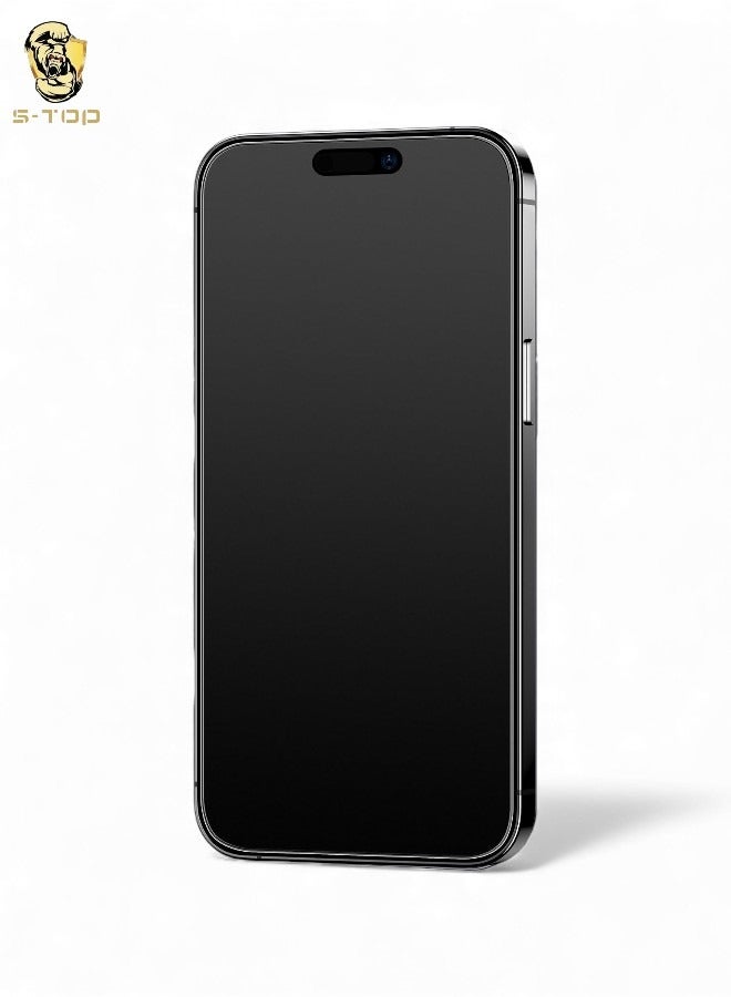 واقي شاشة مضاد للتجسس لـ آيفون 13 برو (iPhone 13 Pro) (ضد البصمة) لحماية الخصوصية (لقافة)  من S-TOP, حماية كاملة لشاشة الهاتف من الخدوش والكسر - Image 1