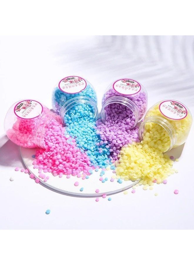 4 packs of laundry fragrance beads, deodorizing fabric freshener, soft laundry beads, 100g per pack - assorted scents and colors - Image 1