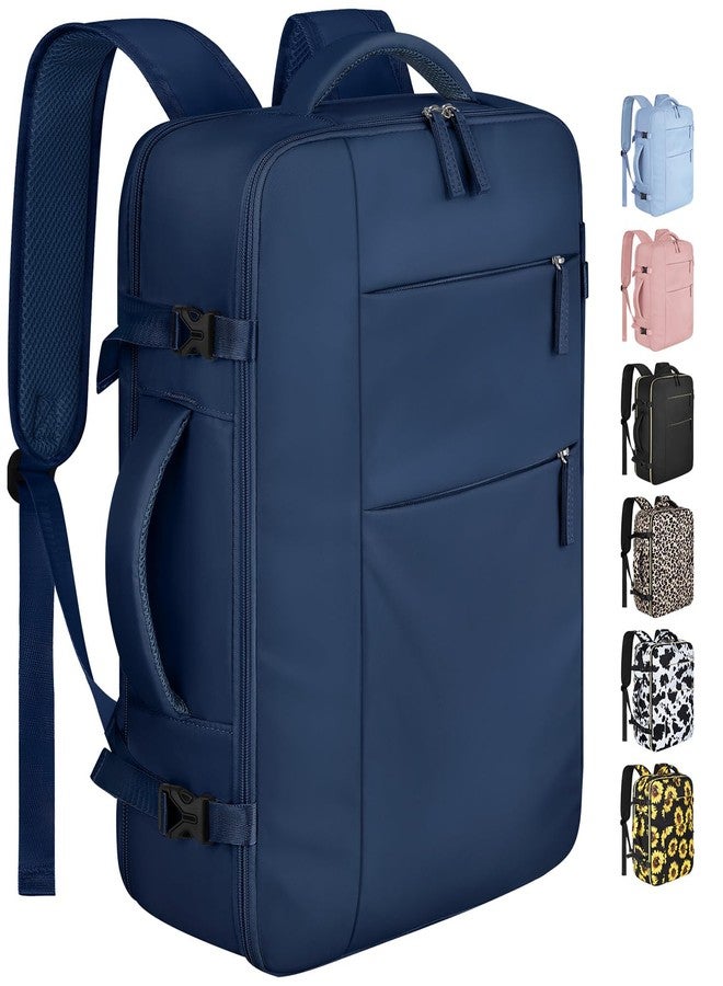 Capolo Travel Backpack for Women Men Waterproof Laptop Backpack Airlines Approved Carry On Backpack Bag Computer Bookbag for Business, Work, Traveling Fits 15.6 Inch Laptop(Dark Blue) - Image 1
