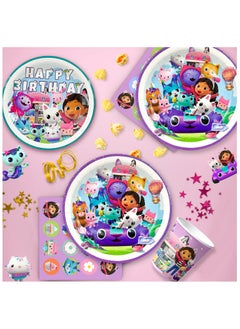 Gabby Dollhouse Party Decoration for 10 Guests, Gabby Birthday Disposable Tableware Set Gabby Dollhouse Birthday Party Plates Cups Napkins Gabby Dollhouse Party Balloons Banner - pzsku/Z4D003F717C5103718059Z/45/_/1740366078/9908e59d-f790-495b-9067-4d77090febb2