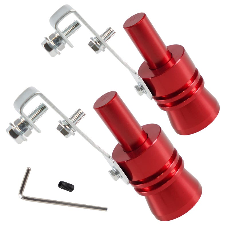 YIUIY 2 Pack Universal Turbo Sound Pipe Whistle Muffler Sounder Simulator Tailpipe Noise Sound Enhancer Compatible with Truck Motorcycle Cars Dirt Bike and ScooterXL Red - Image 3