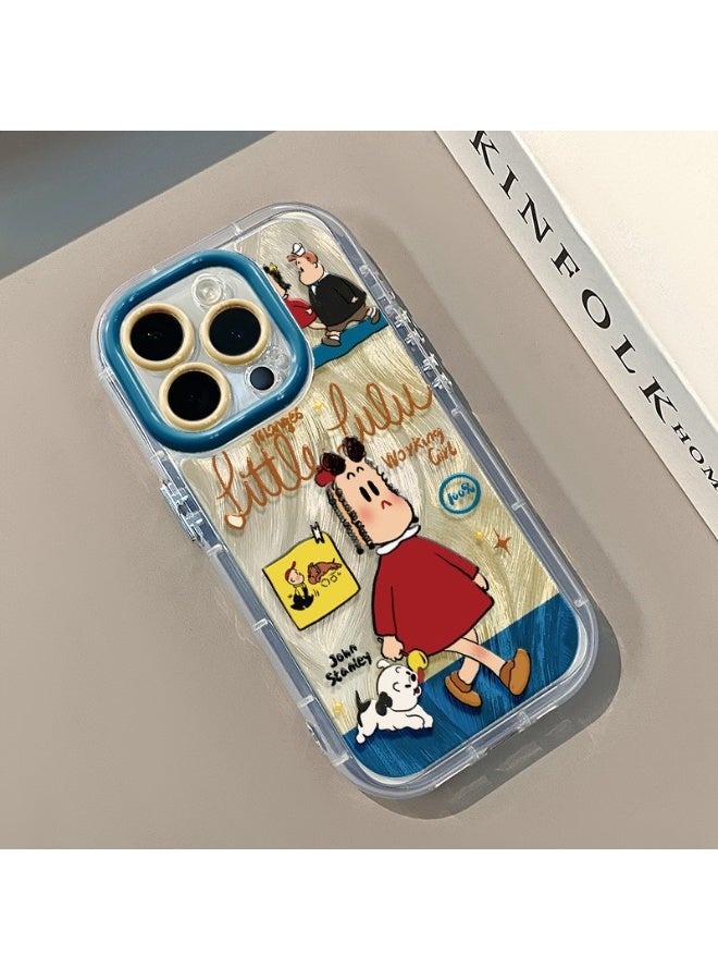 NIBEMINENT Curly Lulu And The Puppy Protective TPU Case Cover For iPhone 16