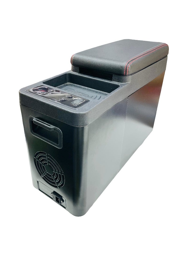 Royal - ROYAL - Car Portable Mini Fridge, 1 Zone 8 Liter Freezer Compressor with Wireless Mobile Charger, Dual-core Cooling, Temperature Control -28°c-65°c, Using for Car. (YSF8) (Black) - Image 1