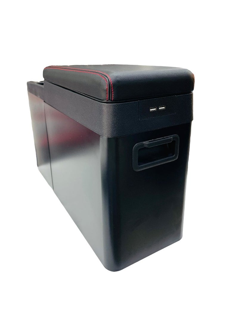 Royal - ROYAL - Car Portable Mini Fridge, 1 Zone 8 Liter Freezer Compressor with Wireless Mobile Charger, Dual-core Cooling, Temperature Control -28°c-65°c, Using for Car. (YSF8) (Black) - Image 1