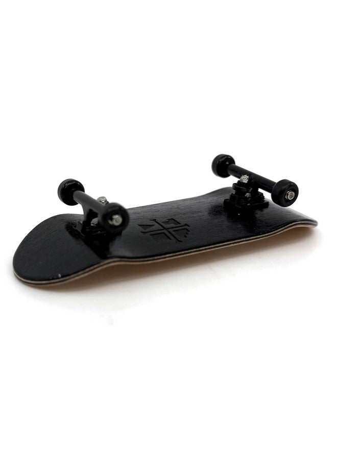 Teak Tuning 34mm Prodigy Prolific Complete Fingerboard - All Blacks | 34mm x 97mm Handmade Wood Veneer Deck | Upgraded O-Ring Tuning | 100D Polyurethane Wheels | Steel Locknuts - Image 2