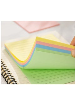 Deli 100-Sheet Lined Sticky Notes Pastel Colours 3x3 Inch Size  - Image 2
