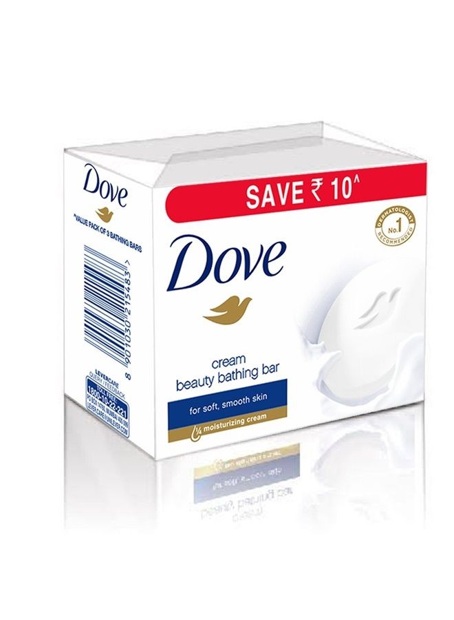 Dove Cream Beauty Bathing Bar, 100G (PACK 3) - Image 4