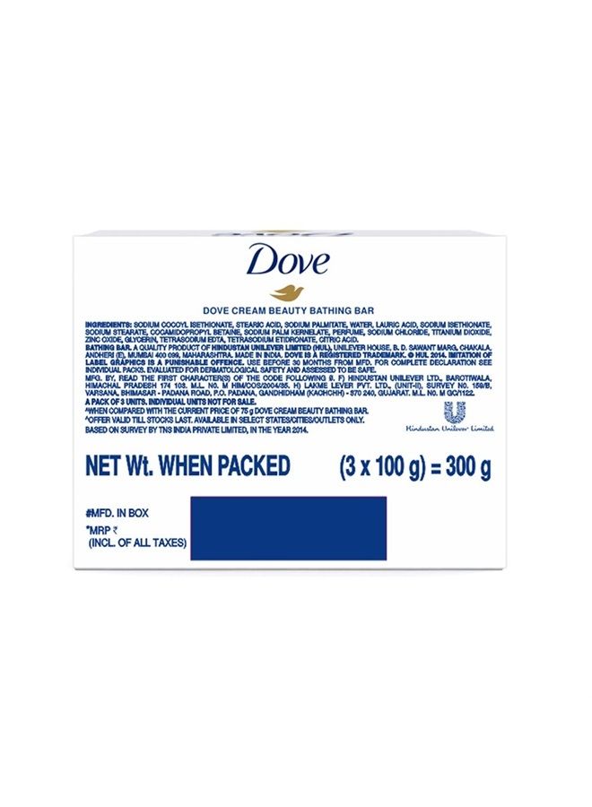 Dove Cream Beauty Bathing Bar, 100G (PACK 3) - Image 5