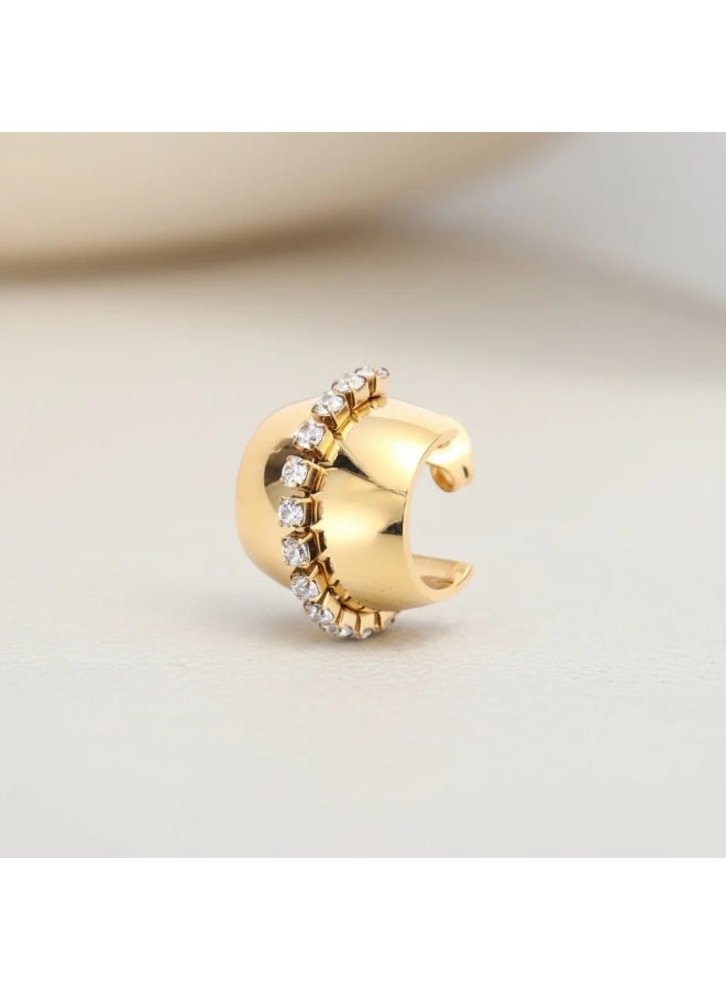 Bariq The Dome Pavé Hoops - Tarnish Free - Image 2